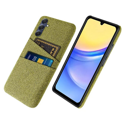 For Samsung Galaxy A15 5G Cover Drop-resistant PC+Cloth Card Slots Phone Case