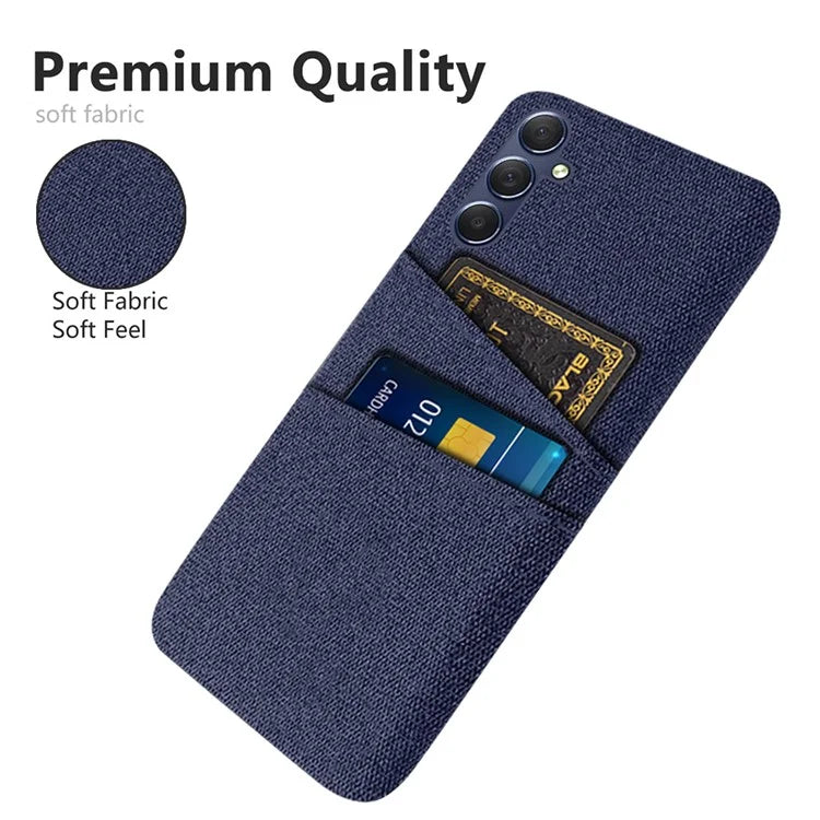 For Samsung Galaxy A15 5G Cover Drop-resistant PC+Cloth Card Slots Phone Case