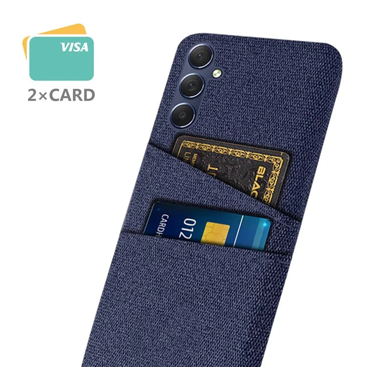 For Samsung Galaxy A15 5G Cover Drop-resistant PC+Cloth Card Slots Phone Case