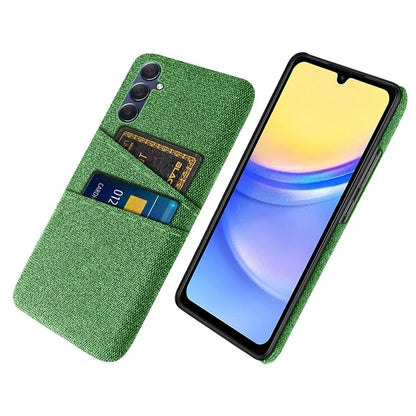 For Samsung Galaxy A15 5G Cover Drop-resistant PC+Cloth Card Slots Phone Case