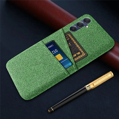 For Samsung Galaxy A15 5G Cover Drop-resistant PC+Cloth Card Slots Phone Case