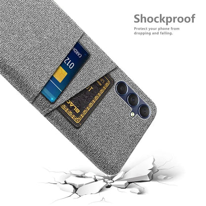 For Samsung Galaxy A15 5G Cover Drop-resistant PC+Cloth Card Slots Phone Case