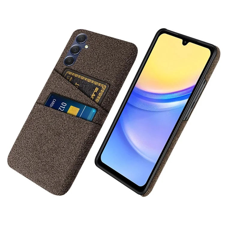 For Samsung Galaxy A15 5G Cover Drop-resistant PC+Cloth Card Slots Phone Case