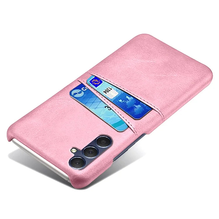 For Samsung Galaxy A15 5G Case Anti-drop PU Leather+PC Dual Card Slots Phone Shell