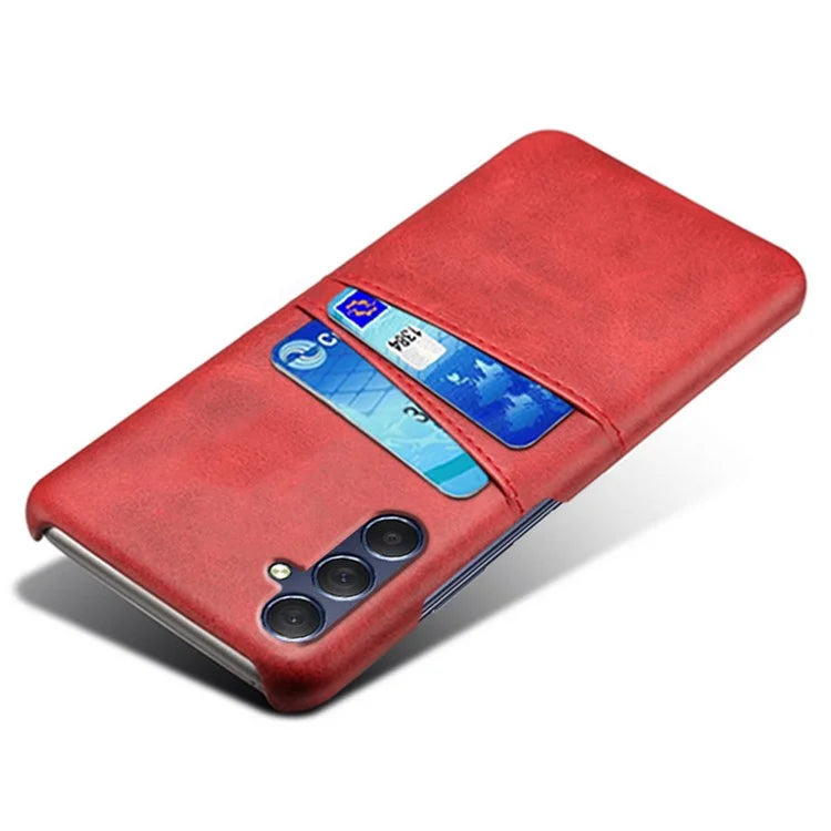 For Samsung Galaxy A15 5G Case Anti-drop PU Leather+PC Dual Card Slots Phone Shell