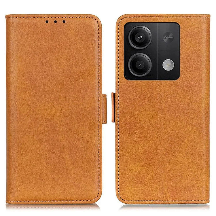 For Xiaomi Redmi Note 13 5G / 13 5G (China) Leather Case Magnetic Clasp Wallet Phone Cover