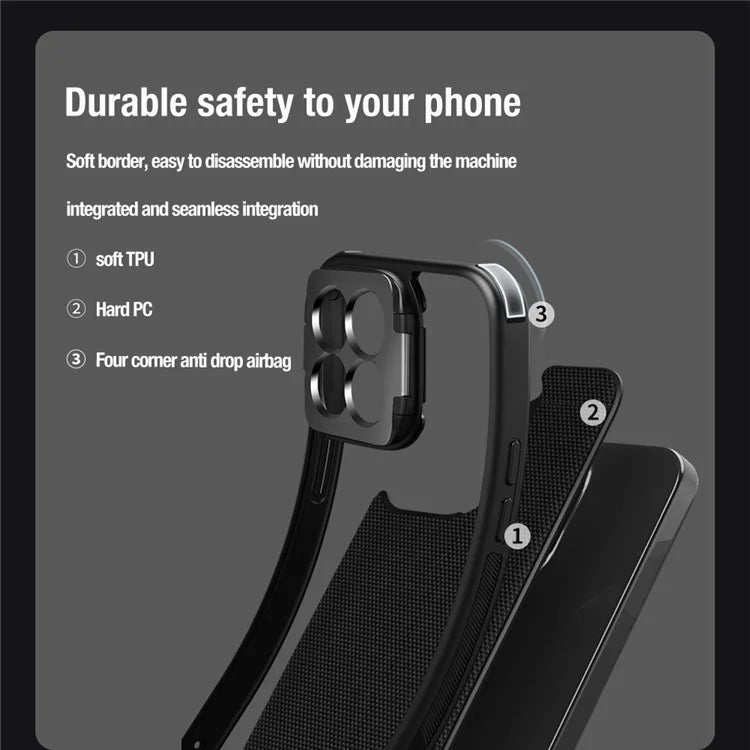 NILLKIN Textured Prop Series for Xiaomi 14 Pro Kickstand Cover Precise Cutout Lens Lid Phone Case