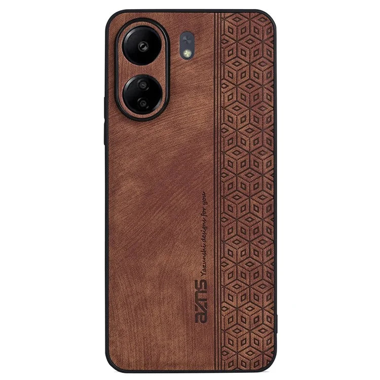 AZNS For Xiaomi Redmi 13C 4G / Poco C65 4G Case Anti-fall PU Leather+TPU Imprint Phone Cover