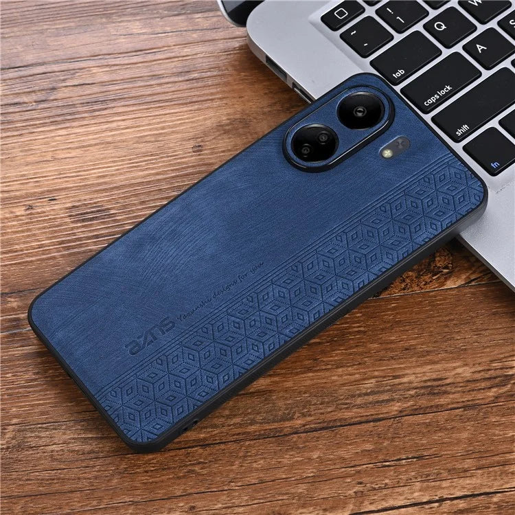 AZNS For Xiaomi Redmi 13C 4G / Poco C65 4G Case Anti-fall PU Leather+TPU Imprint Phone Cover
