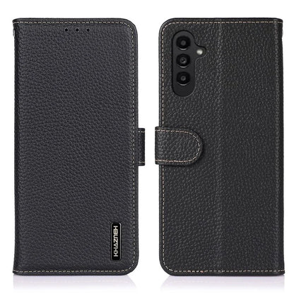 KHAZNEH For Samsung Galaxy A25 5G (Global) (161.0 x 76.5 x 8.3mm) Wallet Flip Case Genuine Cow Leather Phone Cover