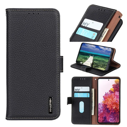 KHAZNEH For Samsung Galaxy A25 5G (Global) (161.0 x 76.5 x 8.3mm) Wallet Flip Case Genuine Cow Leather Phone Cover