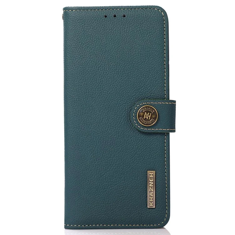 KHAZNEH For Xiaomi Redmi Note 13 Pro+ 5G Cell Phone Case Genuine Cow Leather Wallet Stand Protective Cover