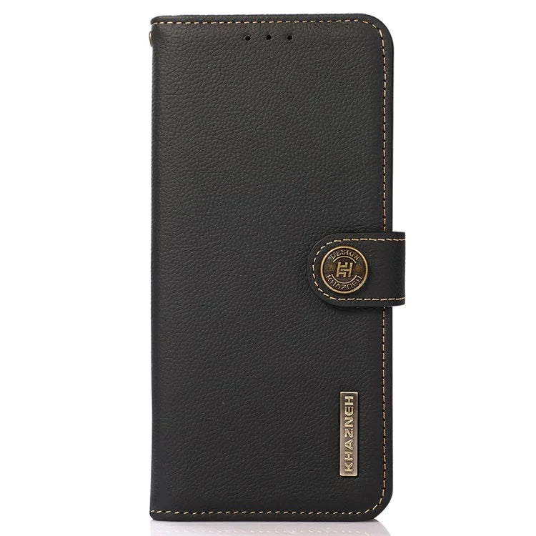 KHAZNEH For Xiaomi Redmi Note 13 Pro+ 5G Cell Phone Case Genuine Cow Leather Wallet Stand Protective Cover