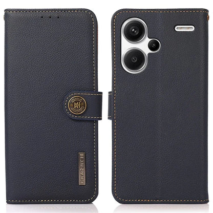 KHAZNEH For Xiaomi Redmi Note 13 Pro+ 5G Cell Phone Case Genuine Cow Leather Wallet Stand Protective Cover