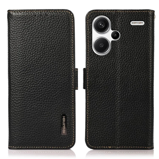 KHAZNEH For Xiaomi Redmi Note 13 Pro+ 5G Wallet Phone Case RFID Blocking Stand View Cover