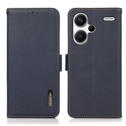 KHAZNEH For Xiaomi Redmi Note 13 Pro+ 5G Wallet Phone Case RFID Blocking Stand View Cover