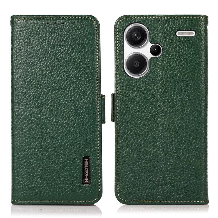 KHAZNEH For Xiaomi Redmi Note 13 Pro+ 5G Wallet Phone Case RFID Blocking Stand View Cover