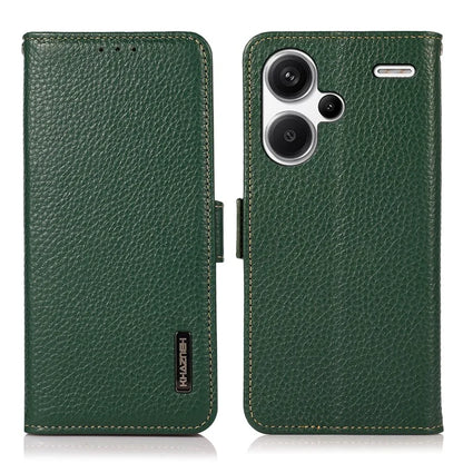 KHAZNEH For Xiaomi Redmi Note 13 Pro+ 5G Wallet Phone Case RFID Blocking Stand View Cover
