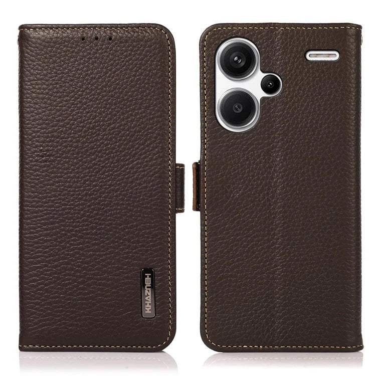 KHAZNEH For Xiaomi Redmi Note 13 Pro+ 5G Wallet Phone Case RFID Blocking Stand View Cover