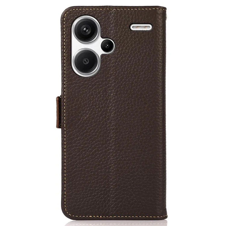 KHAZNEH For Xiaomi Redmi Note 13 Pro+ 5G Wallet Phone Case RFID Blocking Stand View Cover