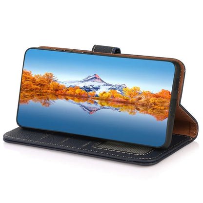 KHAZNEH For Xiaomi Redmi Note 13 5G/13 5G (China) Case Wallet Stand Genuine Cow Leather Smartphone Cover
