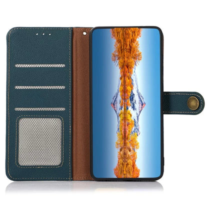 KHAZNEH For Xiaomi Redmi Note 13 Pro 5G / Poco X6 5G Case RFID Blocking Genuine Cow Leather Card Slot Phone Cover