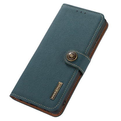 KHAZNEH For Xiaomi Redmi Note 13 Pro 5G / Poco X6 5G Case RFID Blocking Genuine Cow Leather Card Slot Phone Cover