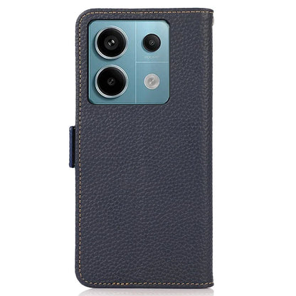KHAZNEH For Xiaomi Redmi Note 13 Pro 5G / Poco X6 5G Case Litchi Texture RFID Blocking Phone Protector