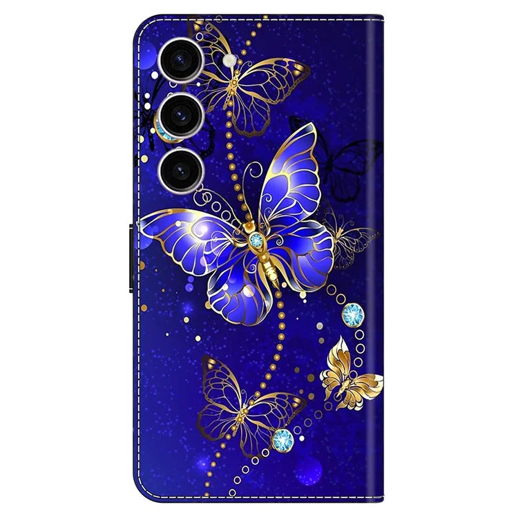 For Samsung Galaxy S24 Case 3D Pattern Printing Anti-drop Leather Cover