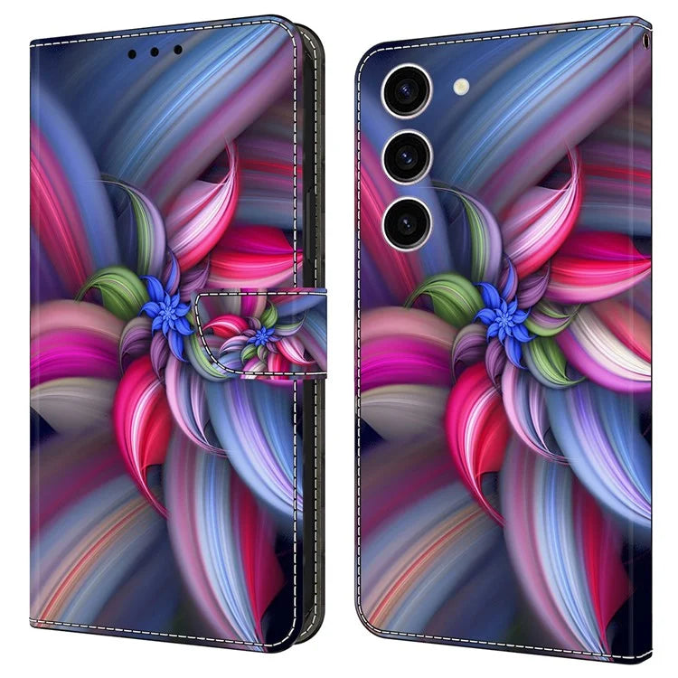 For Samsung Galaxy S24 Case 3D Pattern Printing Anti-drop Leather Cover
