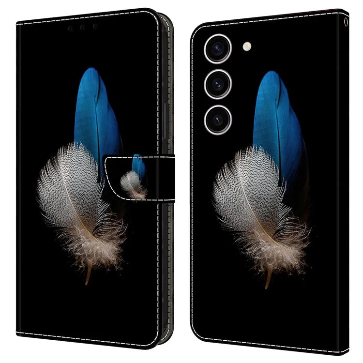 For Samsung Galaxy S24 Case 3D Pattern Printing Anti-drop Leather Cover