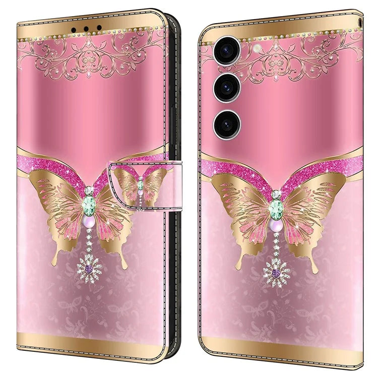 For Samsung Galaxy S24 Case 3D Pattern Printing Anti-drop Leather Cover