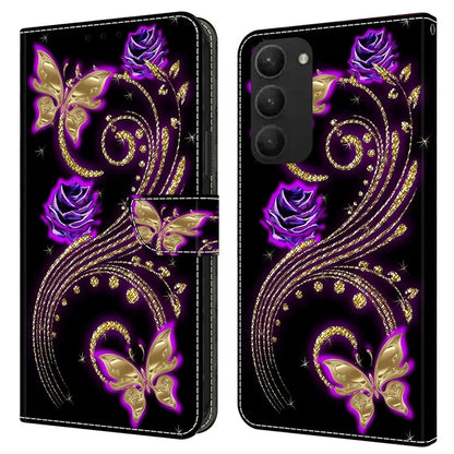 For Samsung Galaxy S24+ Case Stand Wallet Leather Cover with 3D Pattern Printing