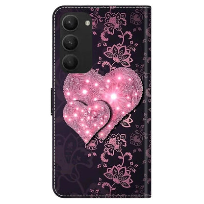 For Samsung Galaxy S24+ Case Stand Wallet Leather Cover with 3D Pattern Printing