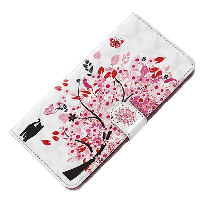 For Samsung Galaxy S24+ Leather 3D Pattern Case Flip Wrist Strap Cell Phone Cover
