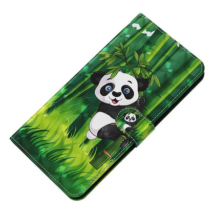 For Samsung Galaxy S24+ Leather 3D Pattern Case Flip Wrist Strap Cell Phone Cover