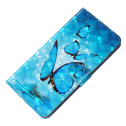For Samsung Galaxy S24+ Leather 3D Pattern Case Flip Wrist Strap Cell Phone Cover