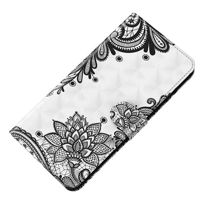 For Samsung Galaxy S24+ Leather 3D Pattern Case Flip Wrist Strap Cell Phone Cover