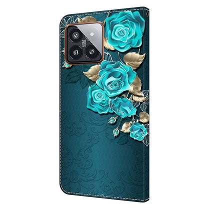 For Xiaomi 14 Pro Leather Phone Case Wallet 3D Pattern Design Cover