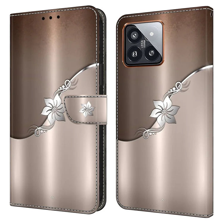 For Xiaomi 14 Pro Leather Phone Case Wallet 3D Pattern Design Cover