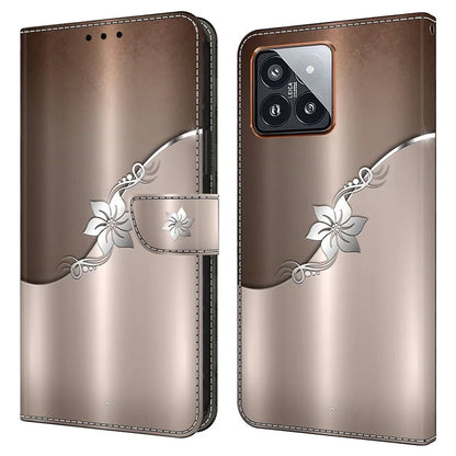 For Xiaomi 14 Pro Leather Phone Case Wallet 3D Pattern Design Cover