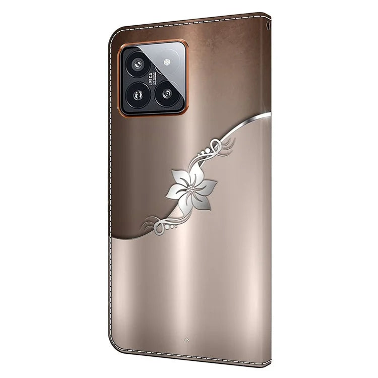 For Xiaomi 14 Pro Leather Phone Case Wallet 3D Pattern Design Cover