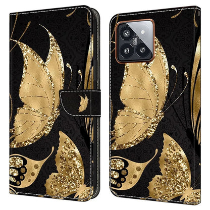 For Xiaomi 14 Pro Leather Phone Case Wallet 3D Pattern Design Cover