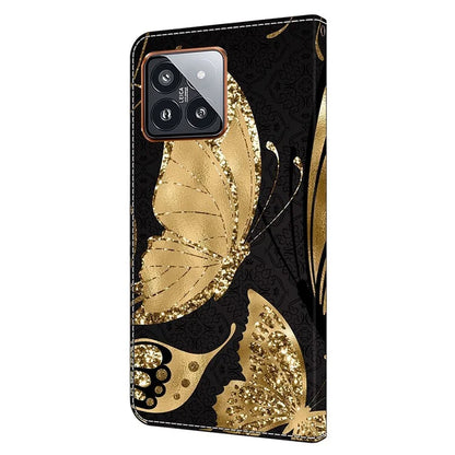 For Xiaomi 14 Pro Leather Phone Case Wallet 3D Pattern Design Cover