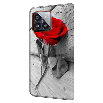 For Xiaomi 14 Pro Leather Phone Case Wallet 3D Pattern Design Cover