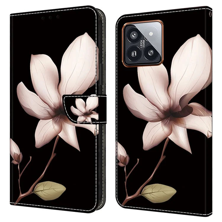 For Xiaomi 14 Pro Leather Phone Case Wallet 3D Pattern Design Cover