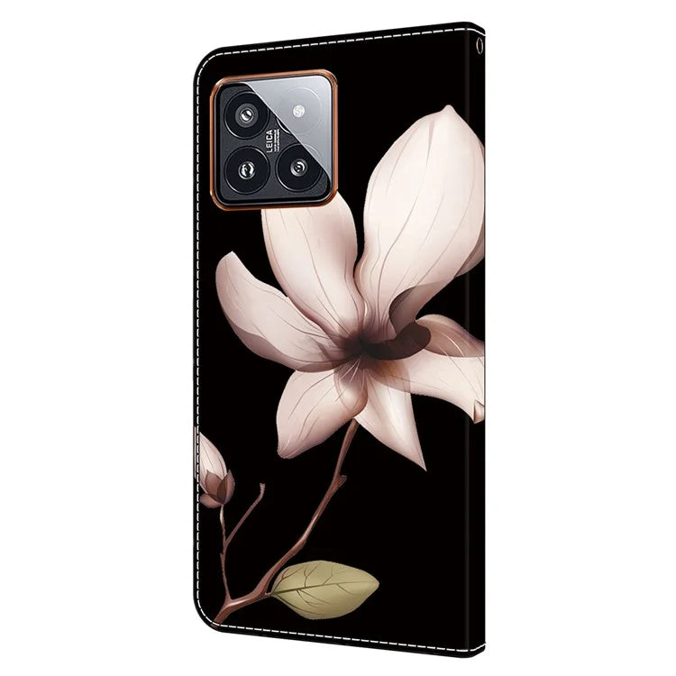 For Xiaomi 14 Pro Leather Phone Case Wallet 3D Pattern Design Cover