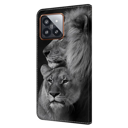 For Xiaomi 14 Pro Leather Phone Case Wallet 3D Pattern Design Cover