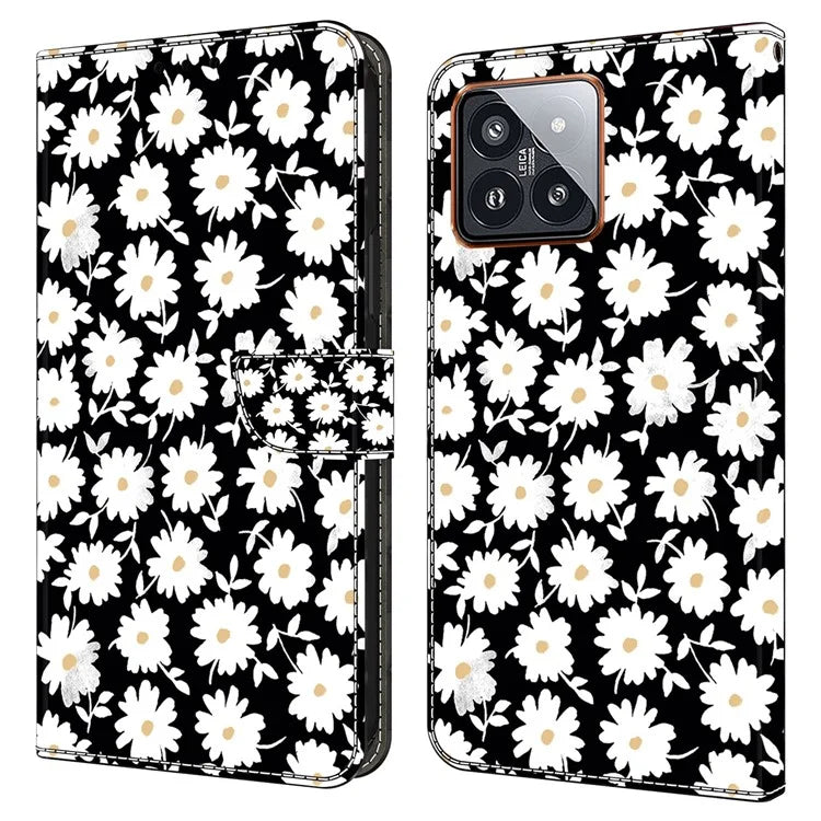 For Xiaomi 14 Pro Leather Phone Case Wallet 3D Pattern Design Cover