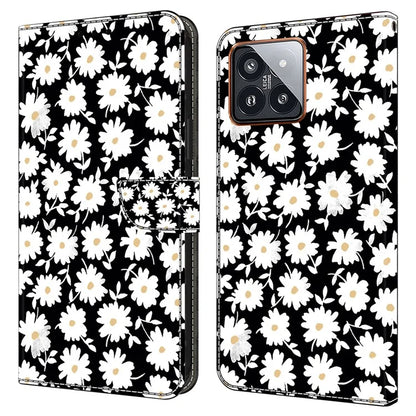 For Xiaomi 14 Pro Leather Phone Case Wallet 3D Pattern Design Cover
